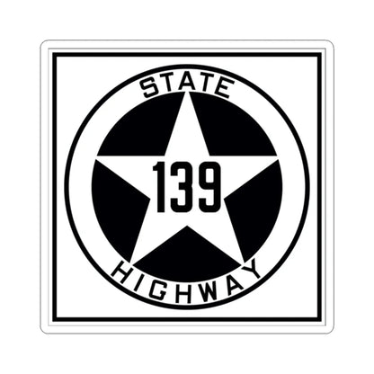 Texas 139 1917 (Texas) (Road Sign) STICKER Vinyl Kiss-Cut Decal 2 Inch White - The Sticker Space
