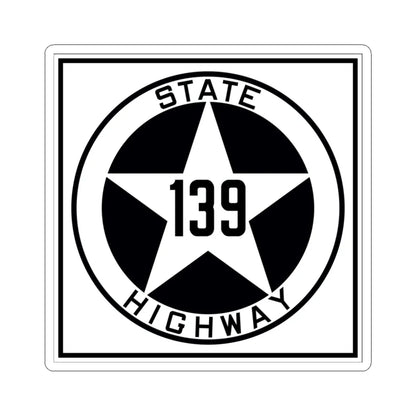 Texas 139 1917 (Texas) (Road Sign) STICKER Vinyl Kiss-Cut Decal 3 Inch White - The Sticker Space