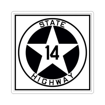 Texas 14 1917 (Texas) (Road Sign) STICKER Vinyl Kiss-Cut Decal 2 Inch White - The Sticker Space