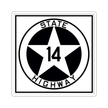 Texas 14 1917 (Texas) (Road Sign) STICKER Vinyl Kiss-Cut Decal 3 Inch White - The Sticker Space