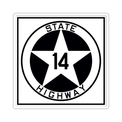 Texas 14 1917 (Texas) (Road Sign) STICKER Vinyl Kiss-Cut Decal 6 Inch White - The Sticker Space