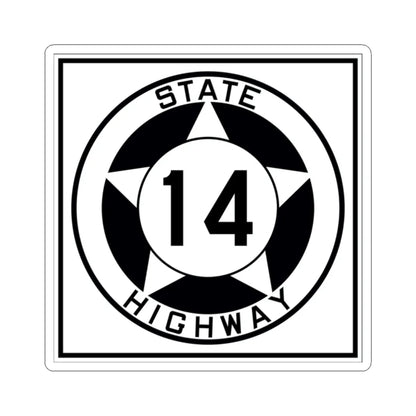 Texas 14 1935 (Texas) (Road Sign) STICKER Vinyl Kiss-Cut Decal 2 Inch White - The Sticker Space