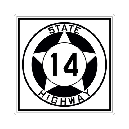 Texas 14 1935 (Texas) (Road Sign) STICKER Vinyl Kiss-Cut Decal 3 Inch White - The Sticker Space
