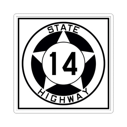 Texas 14 1935 (Texas) (Road Sign) STICKER Vinyl Kiss-Cut Decal 4 Inch White - The Sticker Space