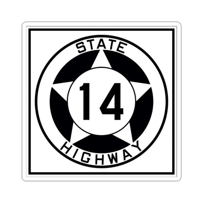 Texas 14 1935 (Texas) (Road Sign) STICKER Vinyl Kiss-Cut Decal 6 Inch White - The Sticker Space