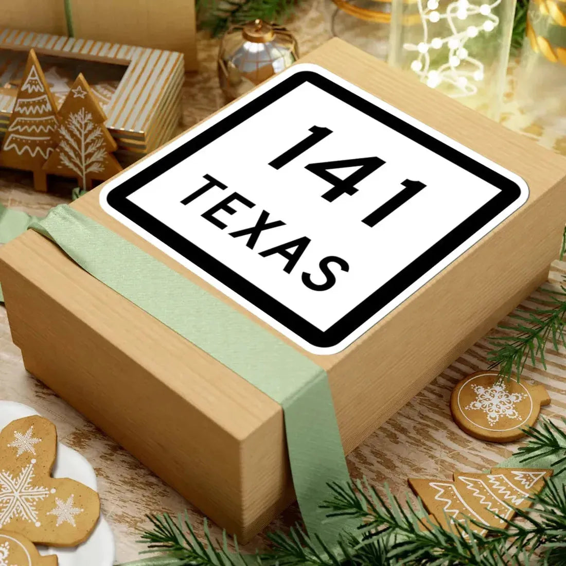 Texas 141 (Texas) (Road Sign) STICKER Vinyl Kiss-Cut Decal - The Sticker Space