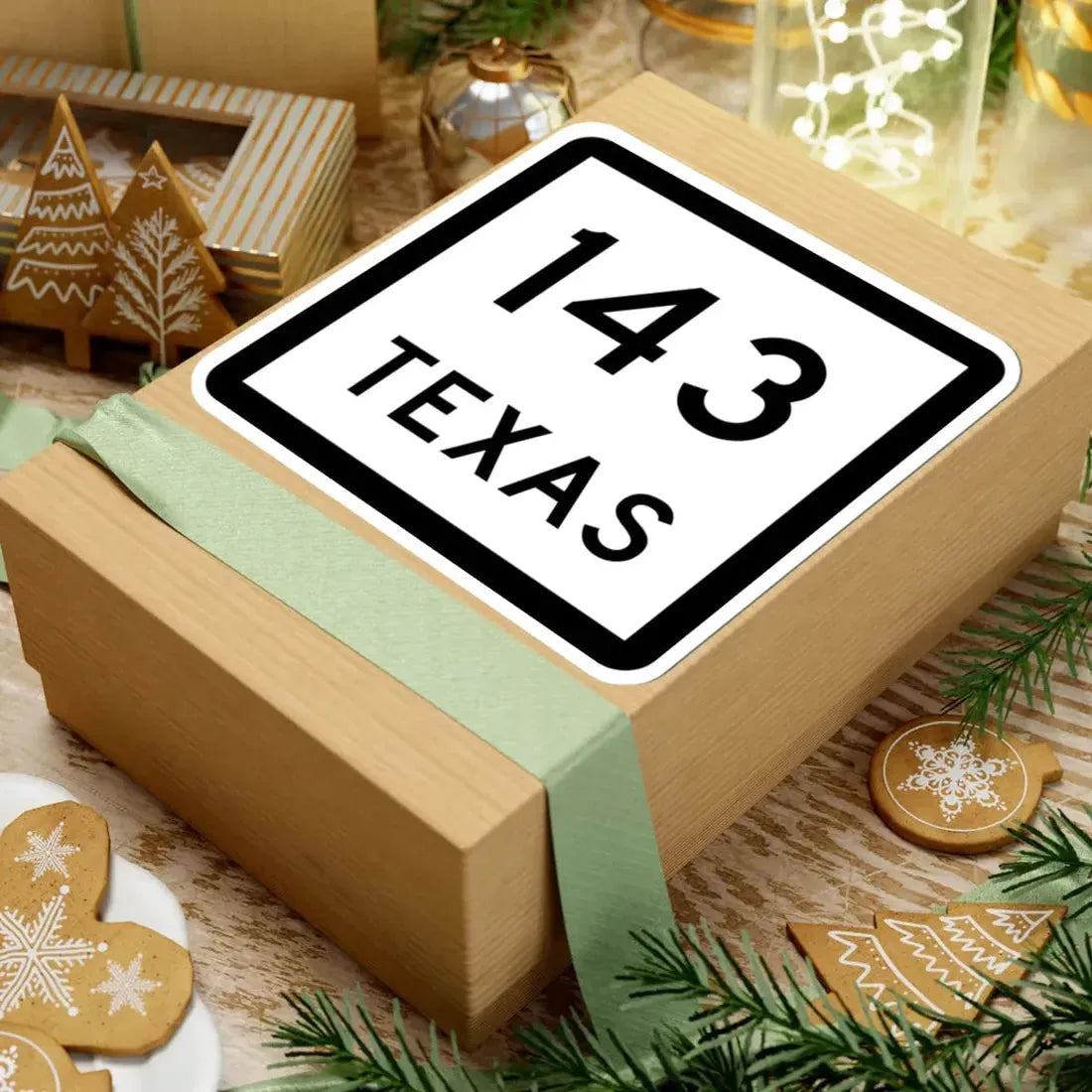 Texas 143 (Texas) (Road Sign) STICKER Vinyl Kiss-Cut Decal - The Sticker Space