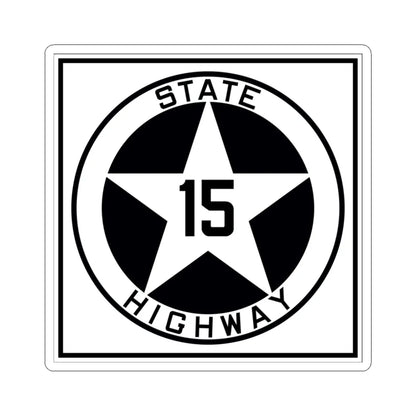 Texas 15 1917 (Texas) (Road Sign) STICKER Vinyl Kiss-Cut Decal 3 Inch White - The Sticker Space