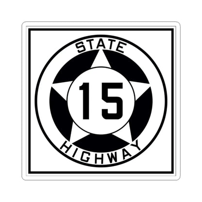 Texas 15 1935 (Texas) (Road Sign) STICKER Vinyl Kiss-Cut Decal 2 Inch White - The Sticker Space