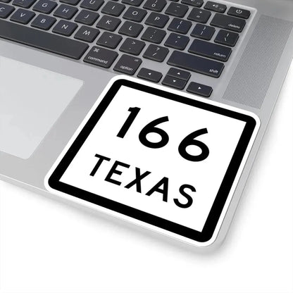 Texas 166 (Texas) (Road Sign) STICKER Vinyl Kiss-Cut Decal - The Sticker Space