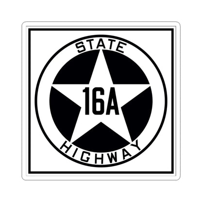 Texas 16A 1917 (Texas) (Road Sign) STICKER Vinyl Kiss-Cut Decal 4 Inch White - The Sticker Space