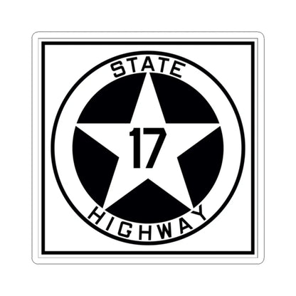 Texas 17 1917 (Texas) (Road Sign) STICKER Vinyl Kiss-Cut Decal 2 Inch White - The Sticker Space