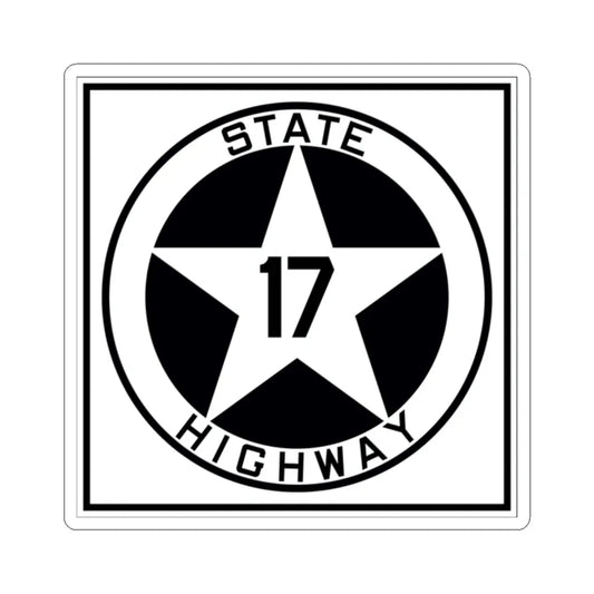 Texas 17 1917 (Texas) (Road Sign) STICKER Vinyl Kiss-Cut Decal 2 Inch White - The Sticker Space