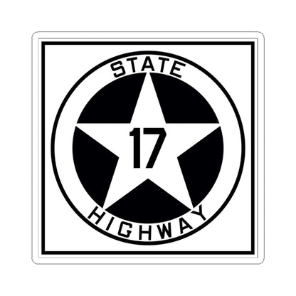 Texas 17 1917 (Texas) (Road Sign) STICKER Vinyl Kiss-Cut Decal 3 Inch White - The Sticker Space