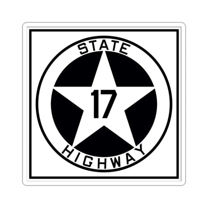 Texas 17 1917 (Texas) (Road Sign) STICKER Vinyl Kiss-Cut Decal 4 Inch White - The Sticker Space