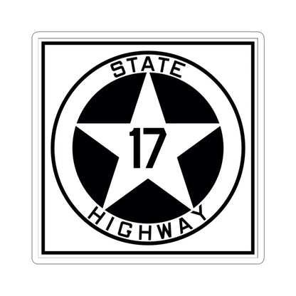Texas 17 1917 (Texas) (Road Sign) STICKER Vinyl Kiss-Cut Decal 6 Inch White - The Sticker Space
