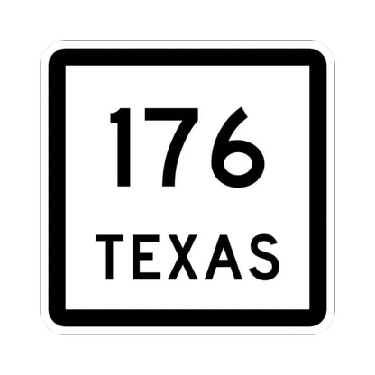 Texas 176 (Texas) (Road Sign) STICKER Vinyl Kiss-Cut Decal 2 Inch White - The Sticker Space