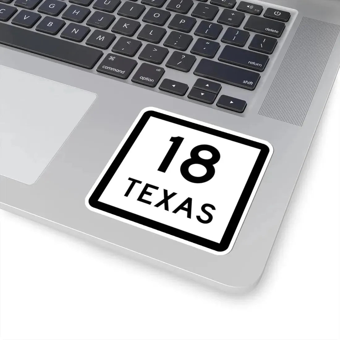 Texas 18 (Texas) (Road Sign) STICKER Vinyl Kiss-Cut Decal - The Sticker Space