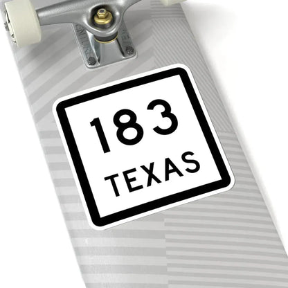 Texas 183 (Texas) (Road Sign) STICKER Vinyl Kiss-Cut Decal - The Sticker Space