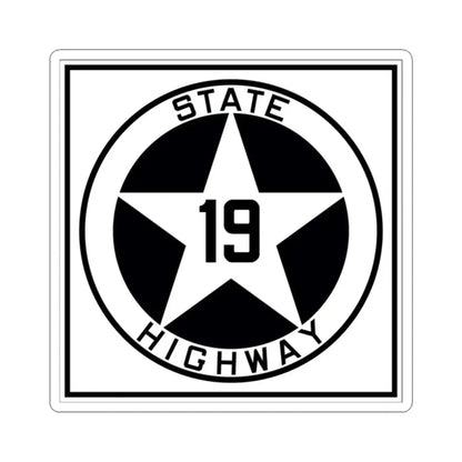 Texas 19 1917 (Texas) (Road Sign) STICKER Vinyl Kiss-Cut Decal 2 Inch White - The Sticker Space