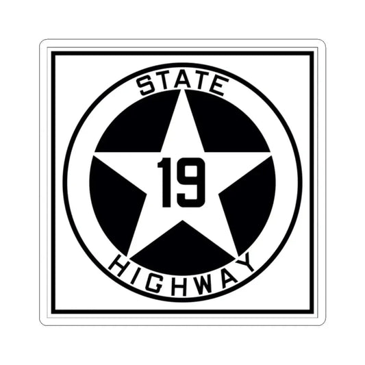 Texas 19 1917 (Texas) (Road Sign) STICKER Vinyl Kiss-Cut Decal 2 Inch White - The Sticker Space