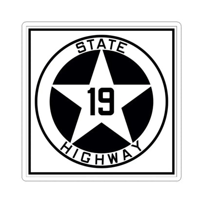 Texas 19 1917 (Texas) (Road Sign) STICKER Vinyl Kiss-Cut Decal 3 Inch White - The Sticker Space