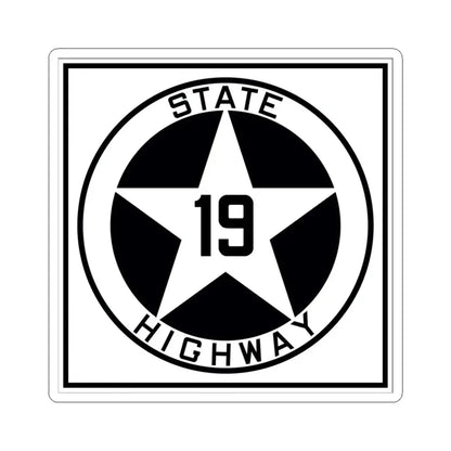 Texas 19 1917 (Texas) (Road Sign) STICKER Vinyl Kiss-Cut Decal 4 Inch White - The Sticker Space