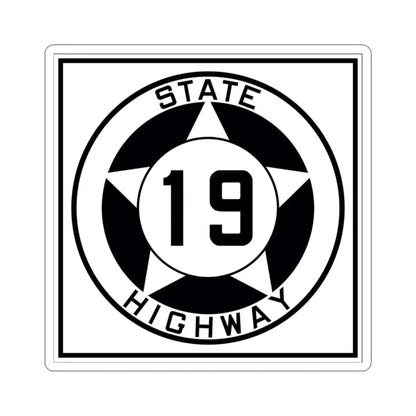 Texas 19 1935 (Texas) (Road Sign) STICKER Vinyl Kiss-Cut Decal 3 Inch White - The Sticker Space