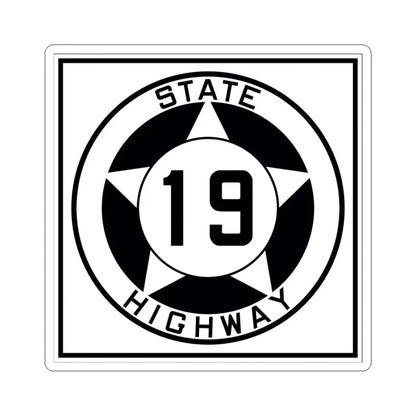 Texas 19 1935 (Texas) (Road Sign) STICKER Vinyl Kiss-Cut Decal 6 Inch White - The Sticker Space