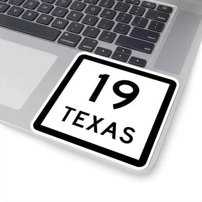 Texas 19 (Texas) (Road Sign) STICKER Vinyl Kiss-Cut Decal - The Sticker Space