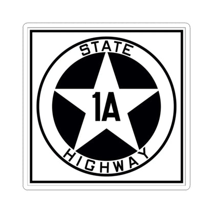 Texas 1A 1917 (Texas) (Road Sign) STICKER Vinyl Kiss-Cut Decal 2 Inch White - The Sticker Space