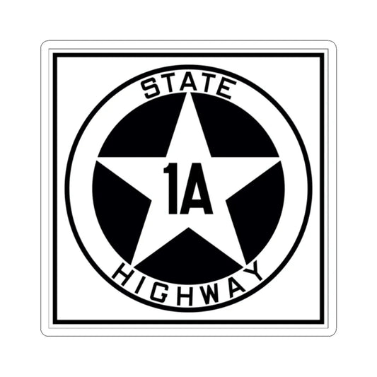 Texas 1A 1917 (Texas) (Road Sign) STICKER Vinyl Kiss-Cut Decal 2 Inch White - The Sticker Space