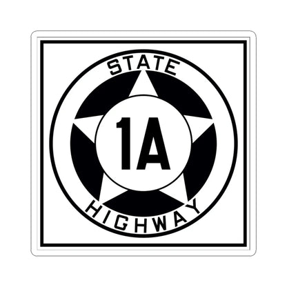 Texas 1A 1935 (Texas) (Road Sign) STICKER Vinyl Kiss-Cut Decal 4 Inch White - The Sticker Space
