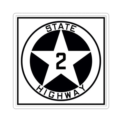 Texas 2 1917 (Texas) (Road Sign) STICKER Vinyl Kiss-Cut Decal 2 Inch White - The Sticker Space