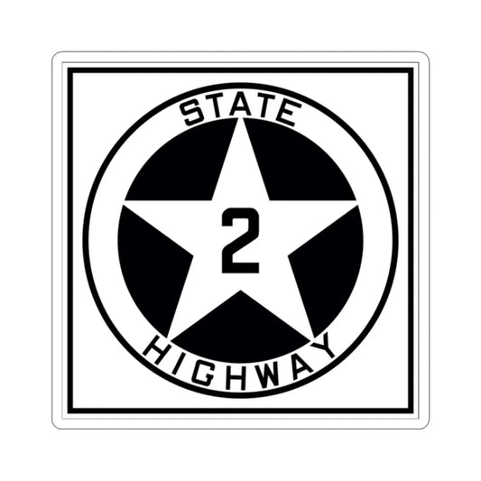 Texas 2 1917 (Texas) (Road Sign) STICKER Vinyl Kiss-Cut Decal 2 Inch White - The Sticker Space