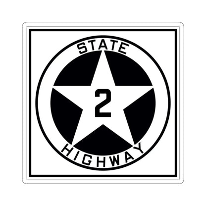 Texas 2 1917 (Texas) (Road Sign) STICKER Vinyl Kiss-Cut Decal 3 Inch White - The Sticker Space