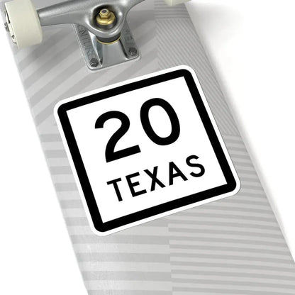 Texas 20 (Texas) (Road Sign) STICKER Vinyl Kiss-Cut Decal - The Sticker Space