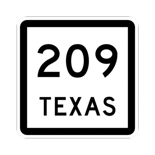 Texas 209 (Texas) (Road Sign) STICKER Vinyl Kiss-Cut Decal 2 Inch White - The Sticker Space