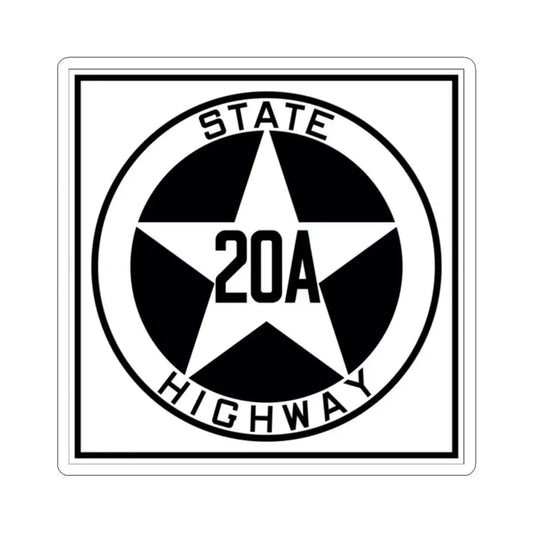 Texas 20A 1917 (Texas) (Road Sign) STICKER Vinyl Kiss-Cut Decal 2 Inch White - The Sticker Space
