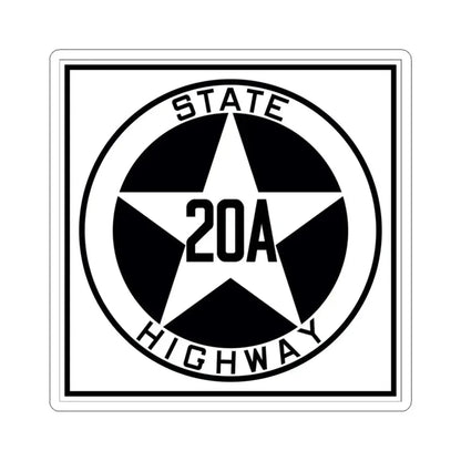 Texas 20A 1917 (Texas) (Road Sign) STICKER Vinyl Kiss-Cut Decal 3 Inch White - The Sticker Space