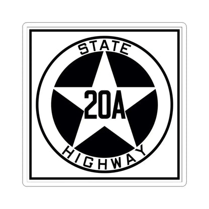 Texas 20A 1917 (Texas) (Road Sign) STICKER Vinyl Kiss-Cut Decal 4 Inch White - The Sticker Space