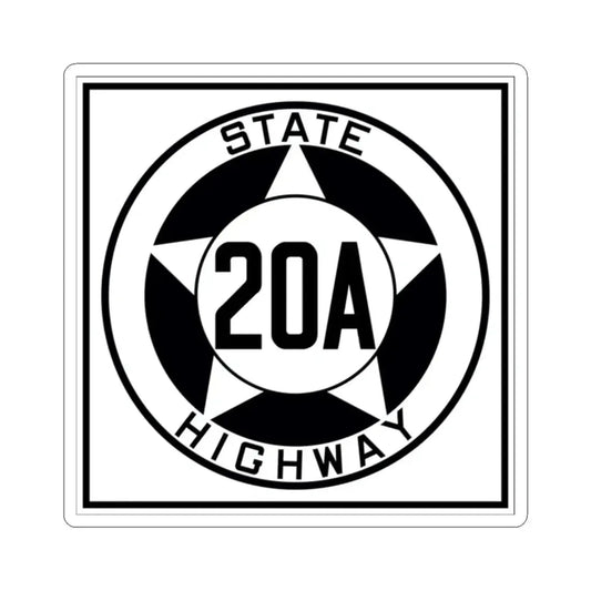 Texas 20A 1935 (Texas) (Road Sign) STICKER Vinyl Kiss-Cut Decal 2 Inch White - The Sticker Space
