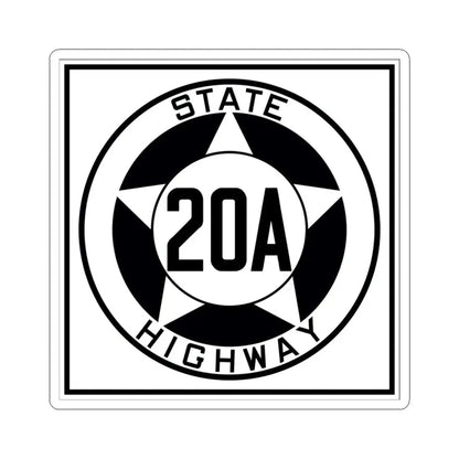 Texas 20A 1935 (Texas) (Road Sign) STICKER Vinyl Kiss-Cut Decal 4 Inch White - The Sticker Space