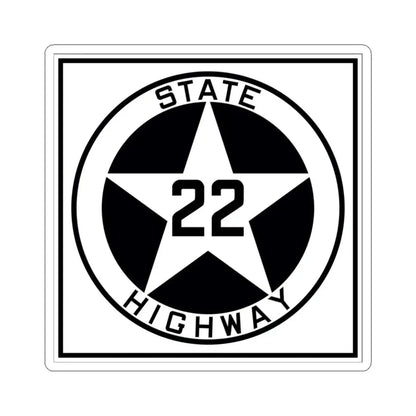 Texas 22 1917 (Texas) (Road Sign) STICKER Vinyl Kiss-Cut Decal 3 Inch White - The Sticker Space