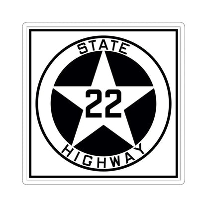 Texas 22 1917 (Texas) (Road Sign) STICKER Vinyl Kiss-Cut Decal 6 Inch White - The Sticker Space