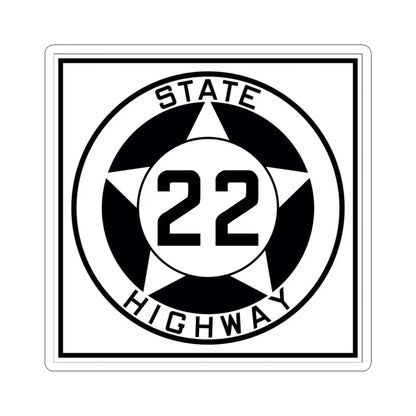 Texas 22 1935 (Texas) (Road Sign) STICKER Vinyl Kiss-Cut Decal 6 Inch White - The Sticker Space