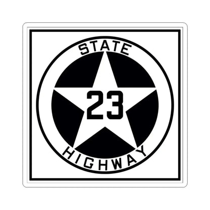 Texas 23 1917 (Texas) (Road Sign) STICKER Vinyl Kiss-Cut Decal 3 Inch White - The Sticker Space