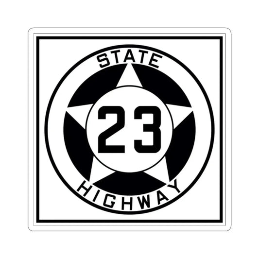 Texas 23 1935 (Texas) (Road Sign) STICKER Vinyl Kiss-Cut Decal 2 Inch White - The Sticker Space