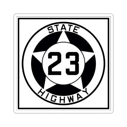 Texas 23 1935 (Texas) (Road Sign) STICKER Vinyl Kiss-Cut Decal 3 Inch White - The Sticker Space
