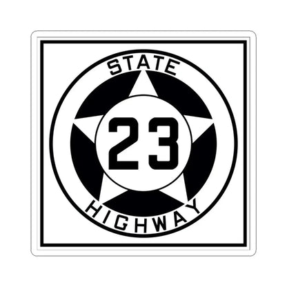 Texas 23 1935 (Texas) (Road Sign) STICKER Vinyl Kiss-Cut Decal 6 Inch White - The Sticker Space